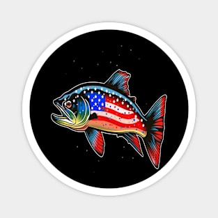 Patriotic Trout Magnet